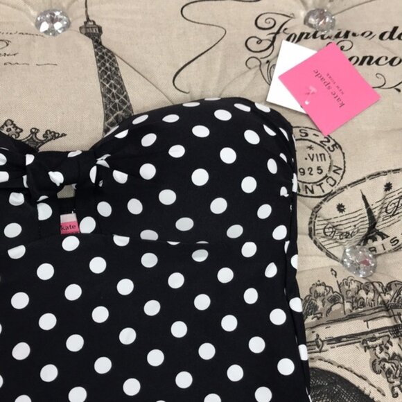 Kate Spade NY Strapless Polka Dot Print Swimsuit - Picture 4 of 7
